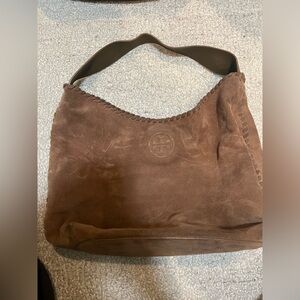 Suede Brown Tory Burch Bag